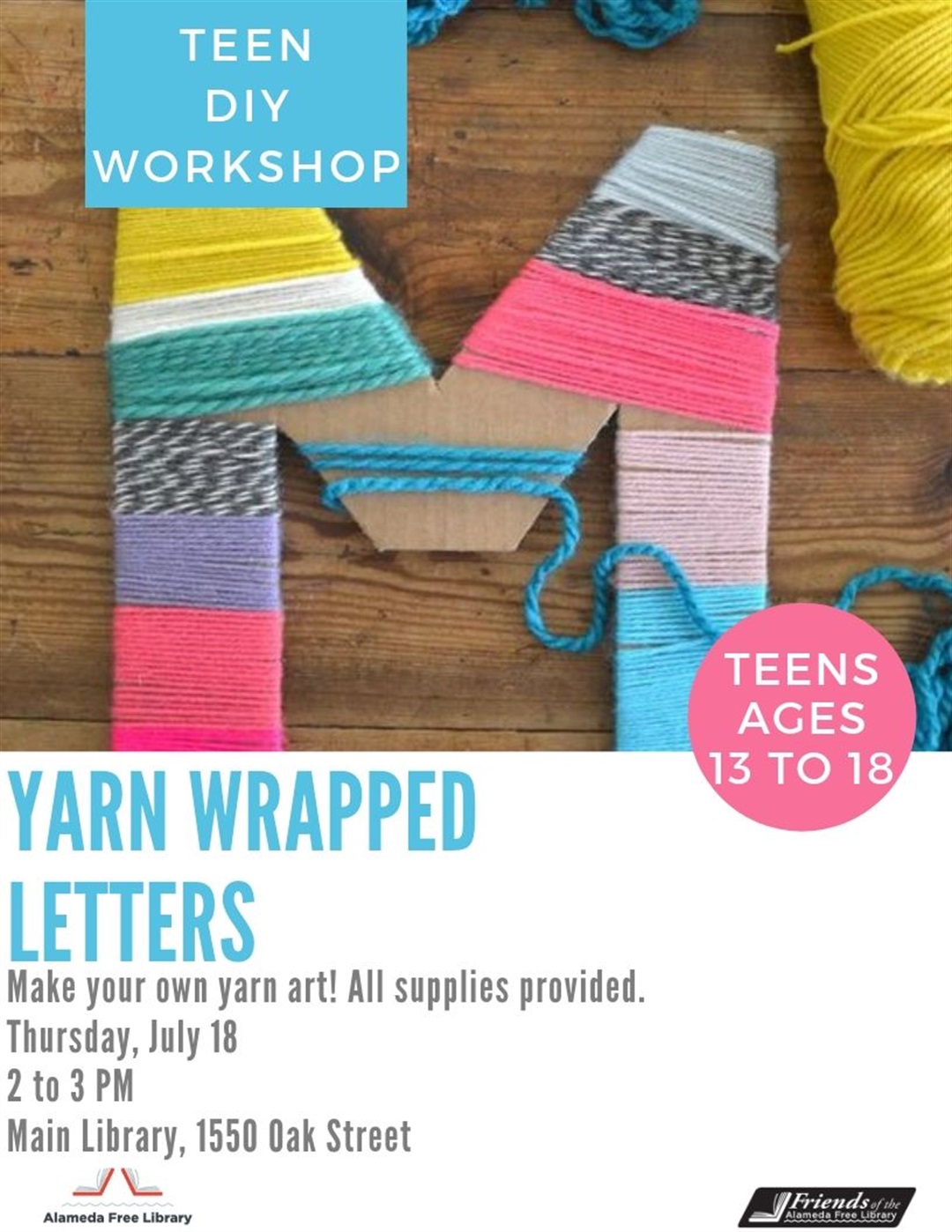 Yarn Wrapped Cardboard Letters - ARTBAR